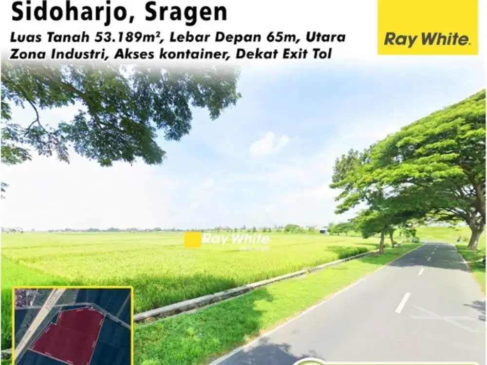 Dijual Tanah Murah Zona Industri 2,5 KM dari Exit Tol Sragen