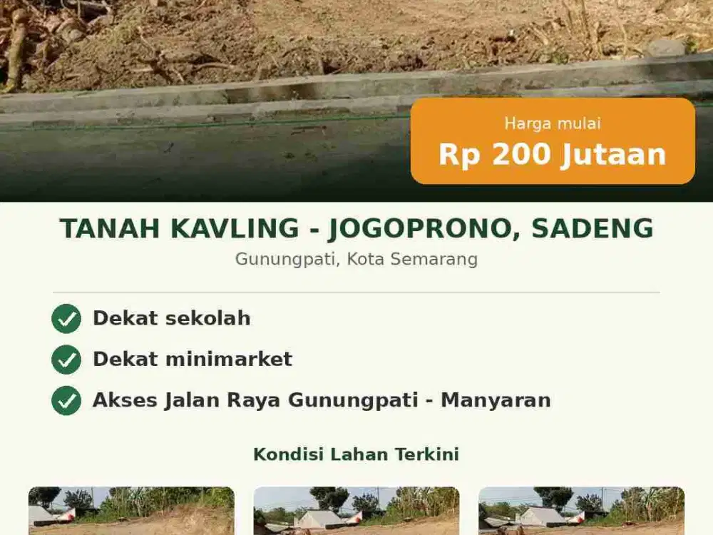 promo kavling murah siap bangun di jogoprono sadeng