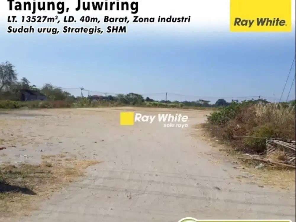 Dijual Tanah Murah Zona Industri, Klaten