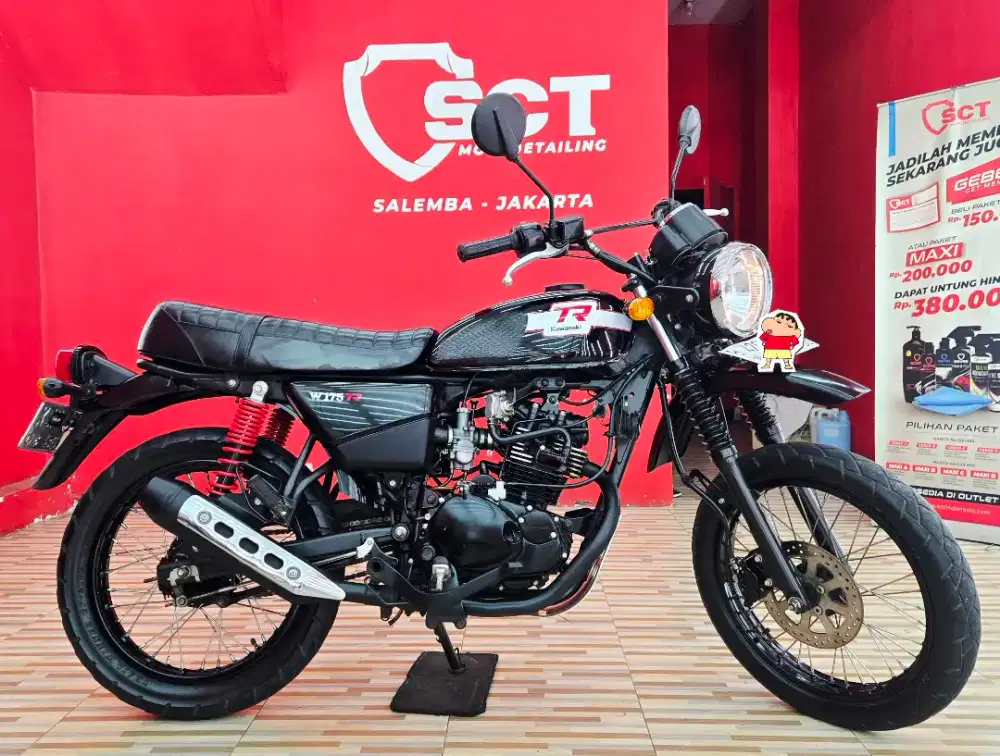 JualCpt90%LikeNew PjkFeb27 KAWASAKI W175TR 2025 W175 TR HITAM