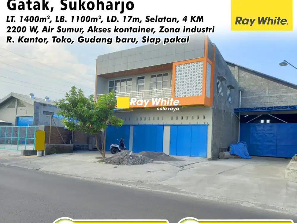 Dijual Gudang Baru Siap Pakai Zona Industri