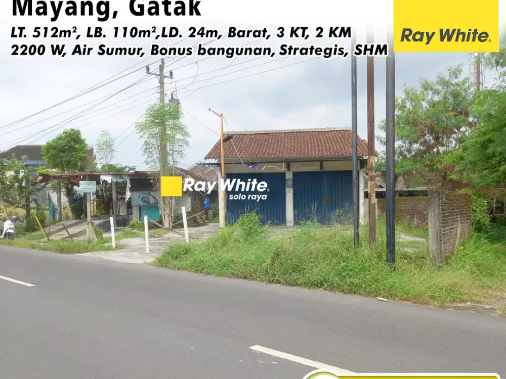 Dijual Tanah Strategis Mayang, Gatak, Sukoharjo