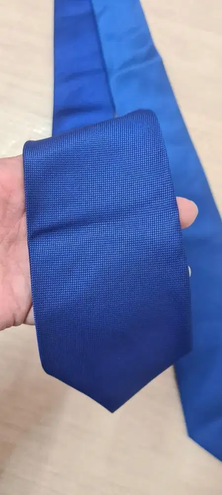 Dasi formal kantoran pria premium blue, dasi panjang motif bir