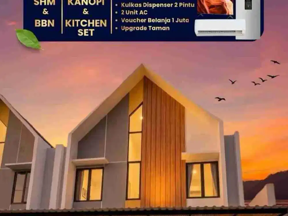 PROMO MERDEKA rumah solo baru jalan lebar 9 m dekat Rs indriati Solo Baru Sukoharjo model skandinavian