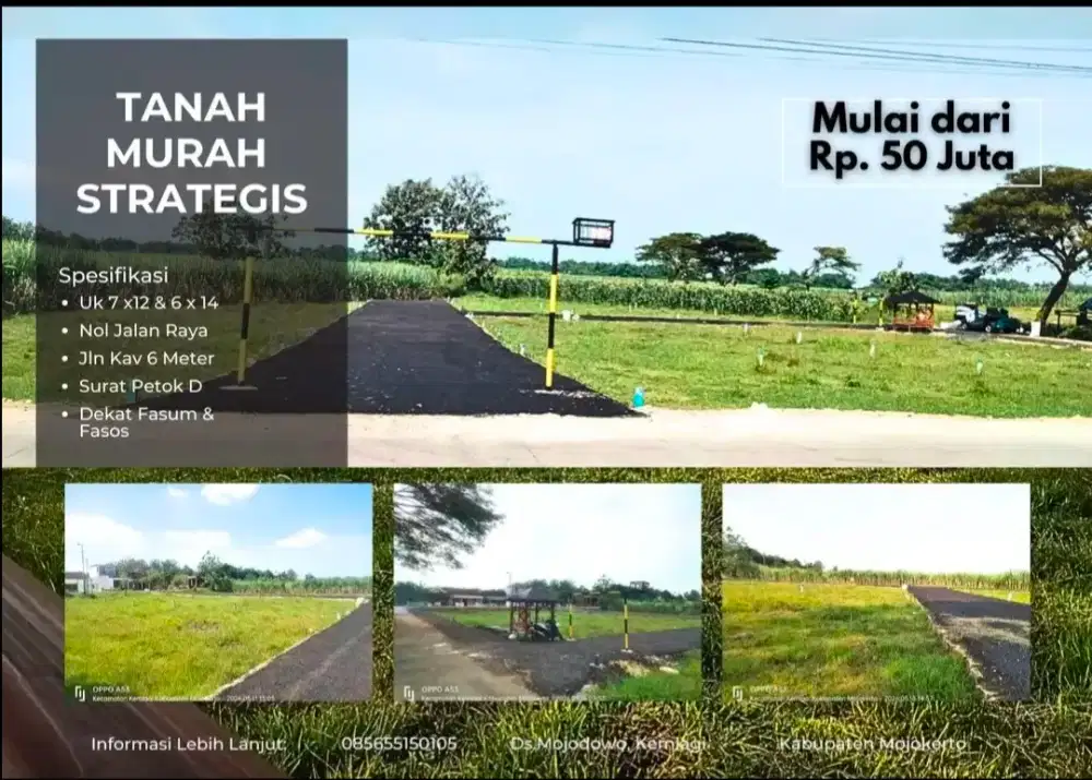 TANAH KAVLING BISA DI KREDIT SAMPAI 4 TAHUN LOKASI STRATEGIS