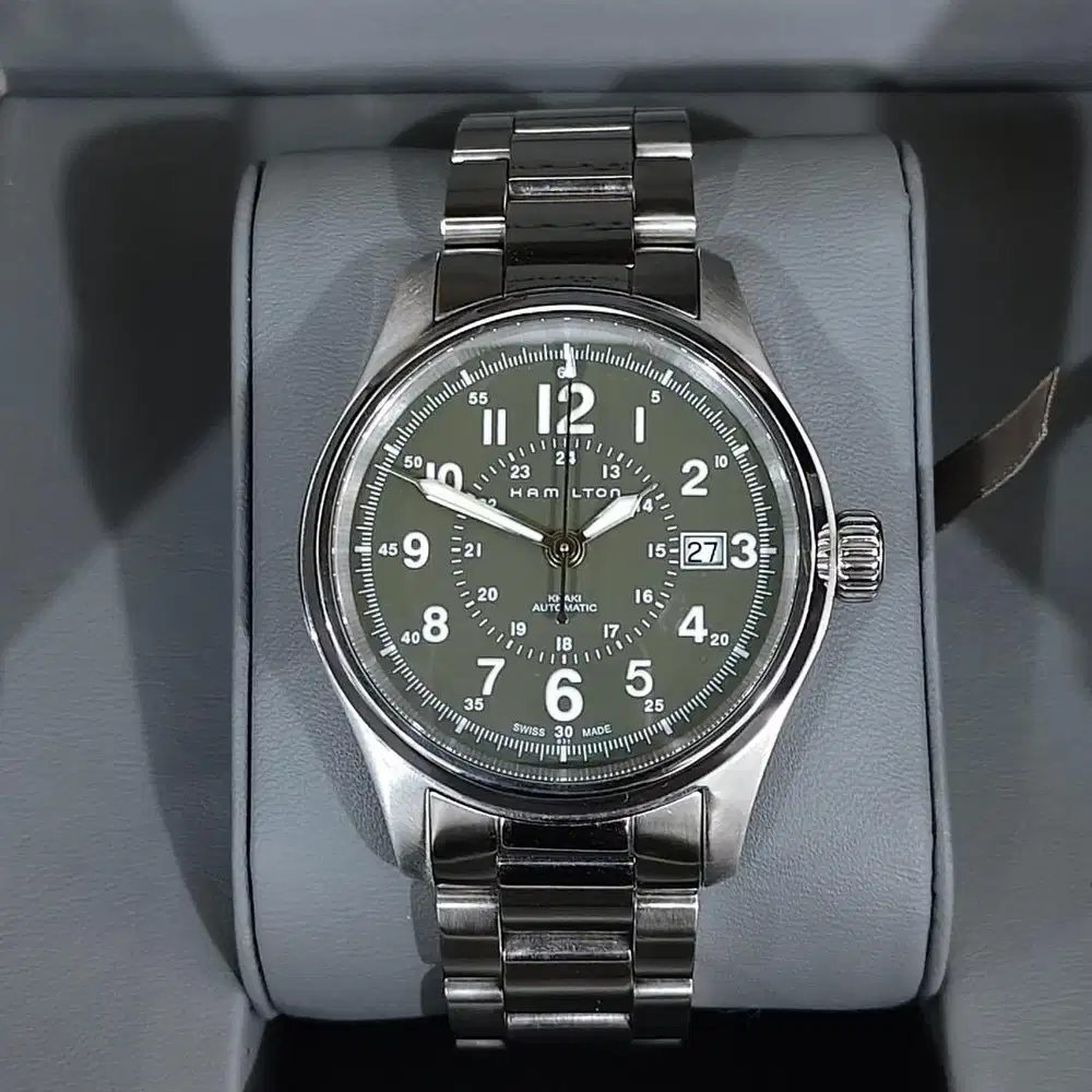 Hamilton Khaki Field H705950 Green Dial Date Automatic 40mm