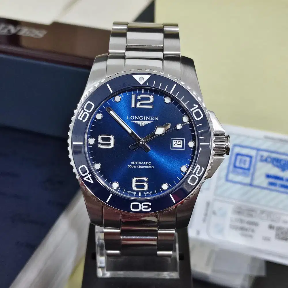 Longines HydroConquest 41mm blue dial full set Ceramic Bezel 2022