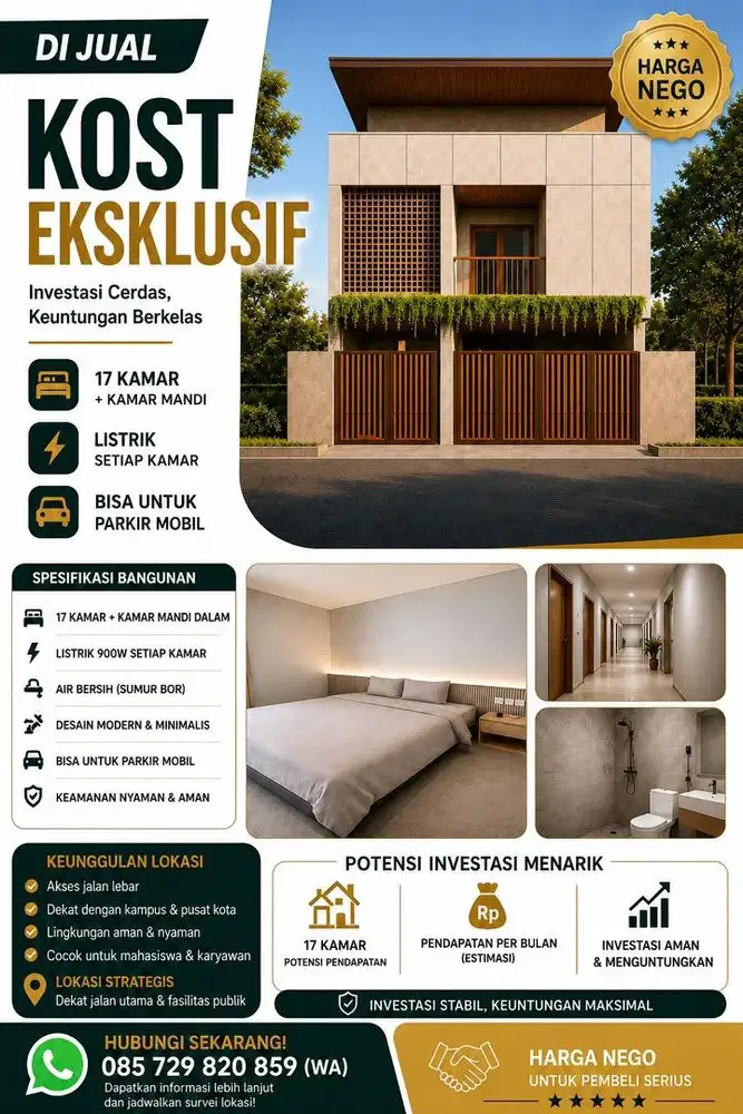 Di jual kost pesan bangun .