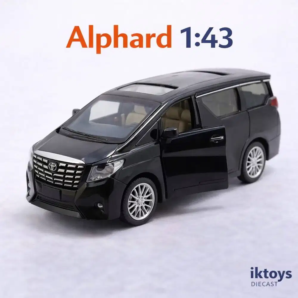 Mainan Mobil Alphard Diecast | Mobil Mainan Anak Pull Back | Miniatur