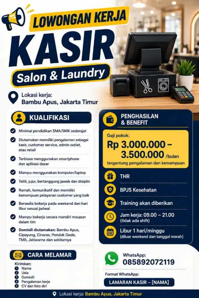 LOWONGAN KERJA – KASIR
