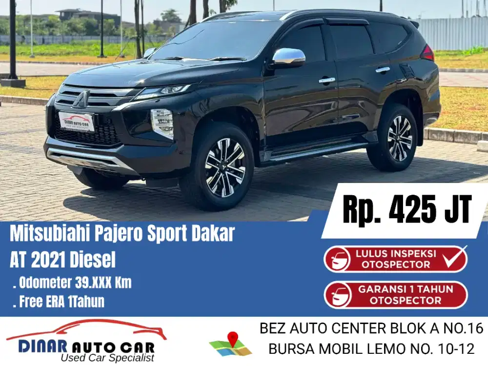 (50Jt) Pajero DAKAR 2021 At Matic Hitam Km 39Rb Warenty 1TH*Dinar Auto