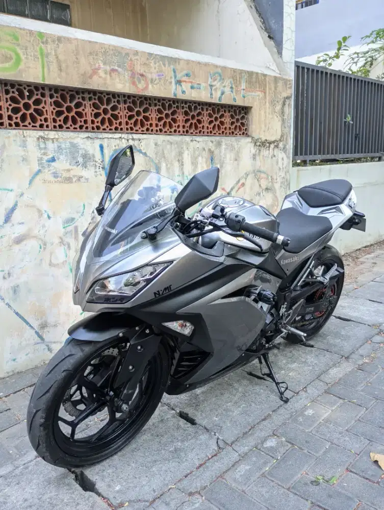 Ninja 250 Fi Old 2013 Grey Metalik Plat AD Solo Km40Rban