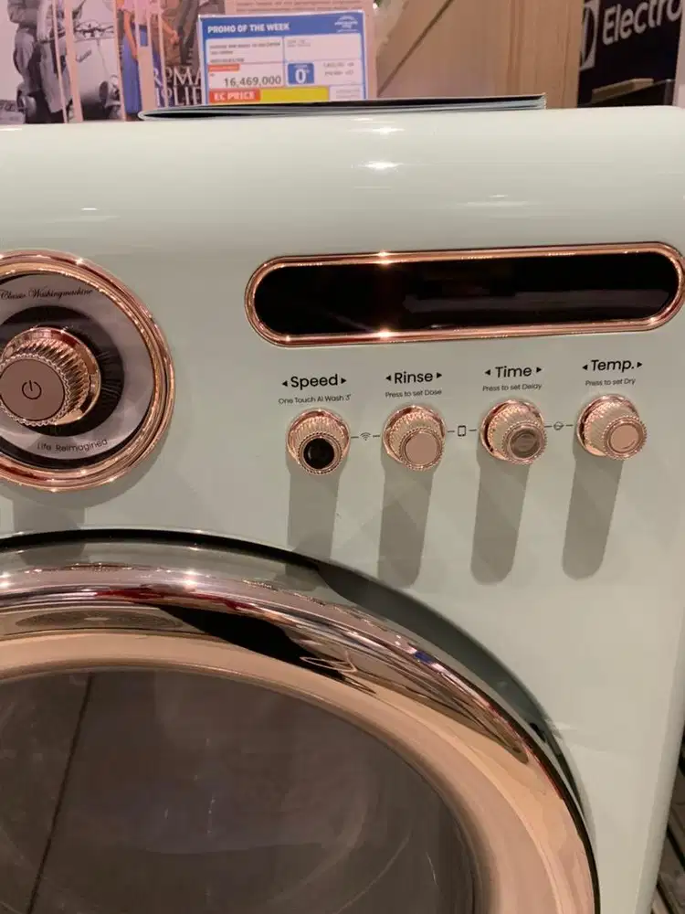 Cicilan tanpa dp Hissense wash dryer 7 kg green