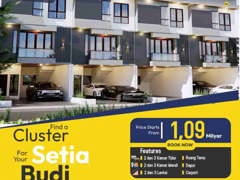 Cluster Modern Elegant Strategis 2 Lantai di Setia Budi Jakarta Selatan