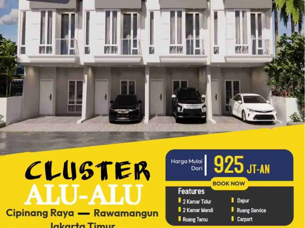 Cluster Cantik Modern Minimalis Strategis 2 Lantai Jl.Sodong Raya, Cipinang Raya, Jakarta Timur