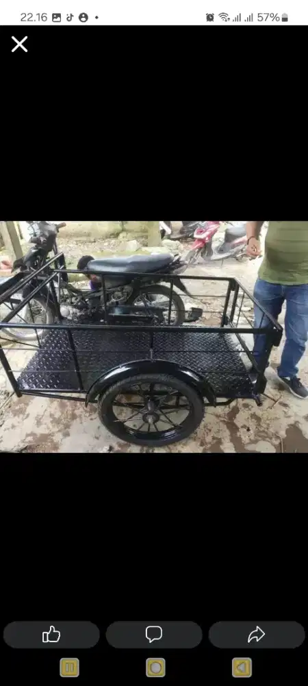 Sasis becak barang baru