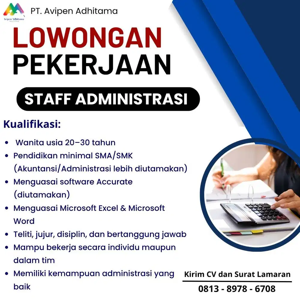 Lowongan Kerja Staff Administrasi Pasar Kemis