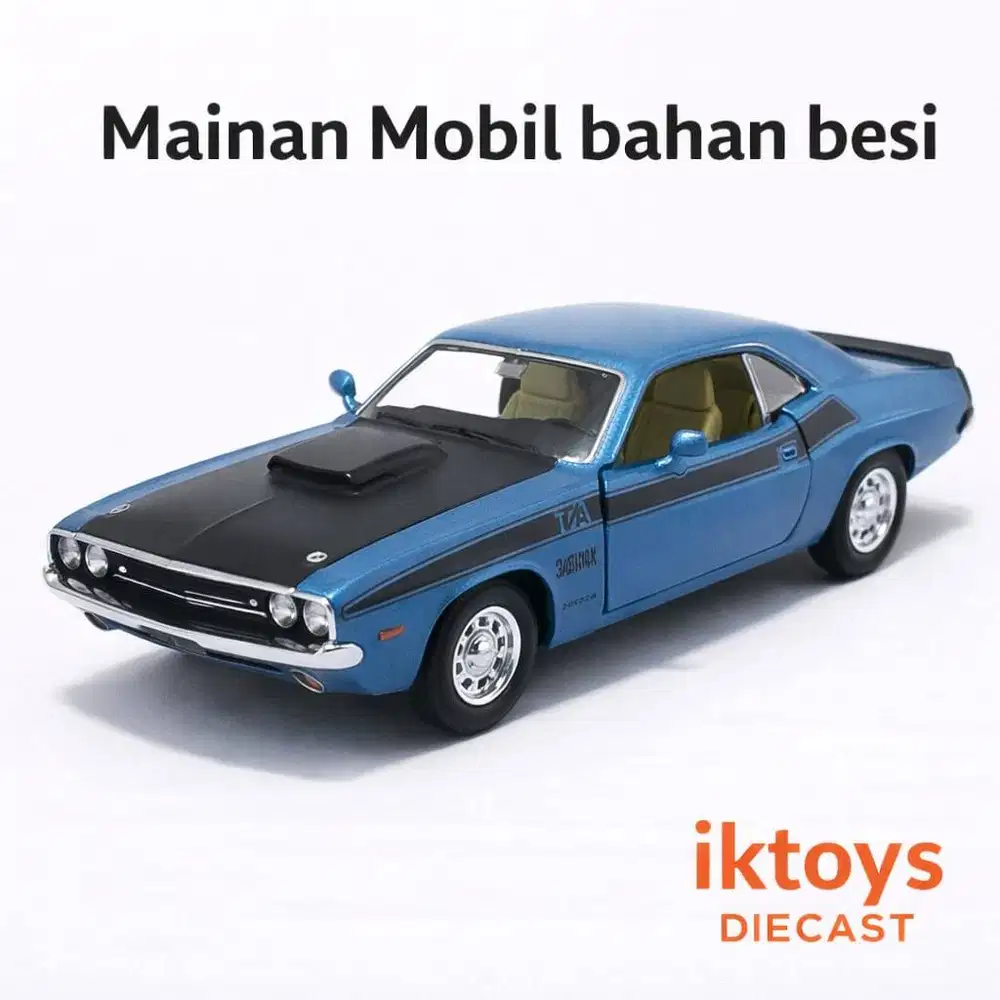 Mainan Mobil Diecast Dodge Challenger Welly 1:36 | Pintu Bisa Dibuka |