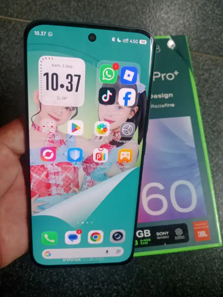 Infinix hot 60 Pro plus 8/256gb Nfc fullset nominus layar lengkung