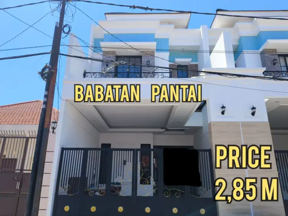 SISA 1 UNIT, BARU GRESS RUMAH BABATAN PANTAI MODERN AMERICAN, SURABAYA TIMUR. DEKAT SUTOREJO, MULYOSARI, UNAIR, ITS, MERR PAKUWON CITY, KENJERAN, Dll