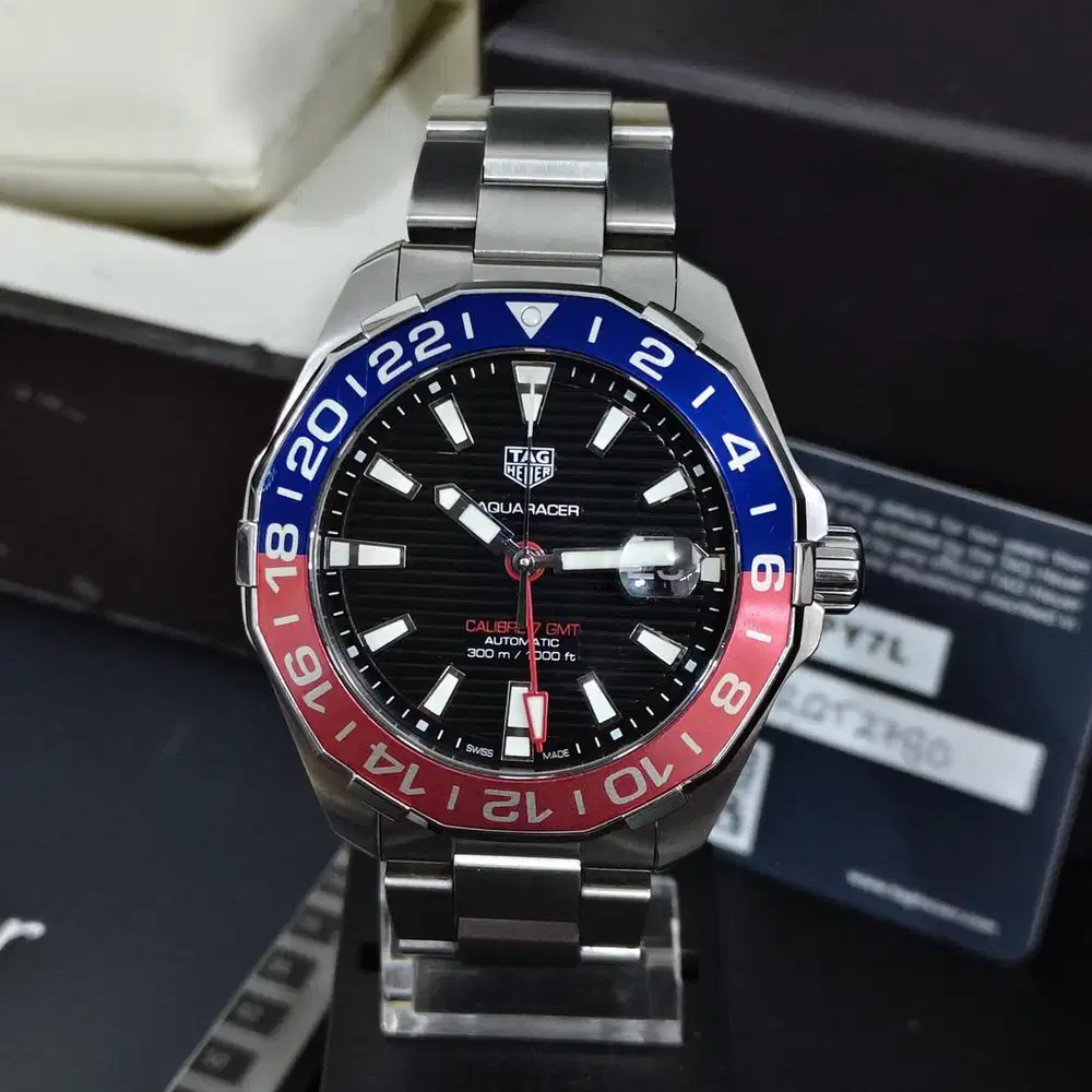 TAG Heuer Aquaracer 300M WAY201F Cailbre 7 GMT Pepsi 43mm