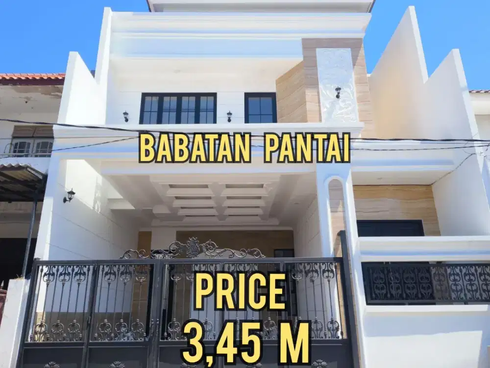 BARU GRESS RUMAH AMERICAN CLASSIC MODERN BABATAN PANTAI. DEKAT KENJERAN, MULYASARI, SUTOREJO, MERR, PAKUWON CITY, Dsb
