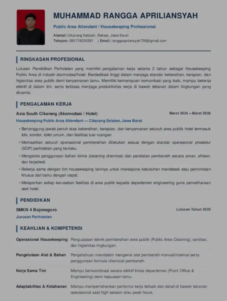 Bapak, Ibu info lowongan kerjanya