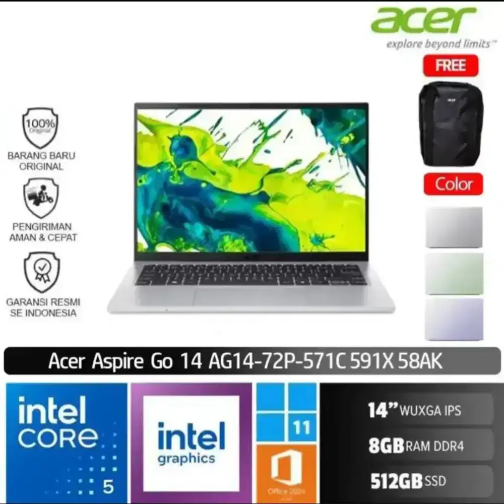 ACER AG14-72P-571C Intel Core 5 8/512 / ASUS / HP / LENOVO / ADVAN