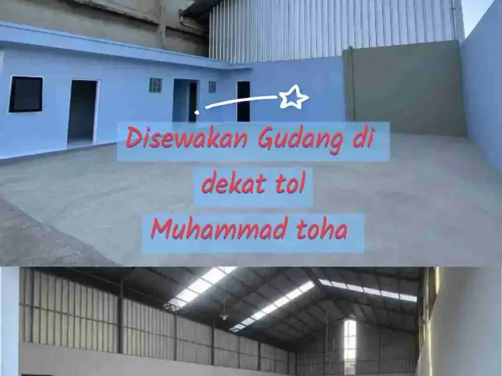 disewakan Gudang di kota Bandung tol Muhammad toha