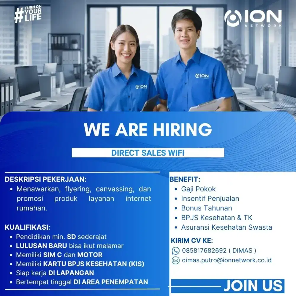 Hiring direct sales wifi