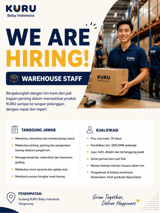 WE ARE HIRING! WAREHOUSE STAFF