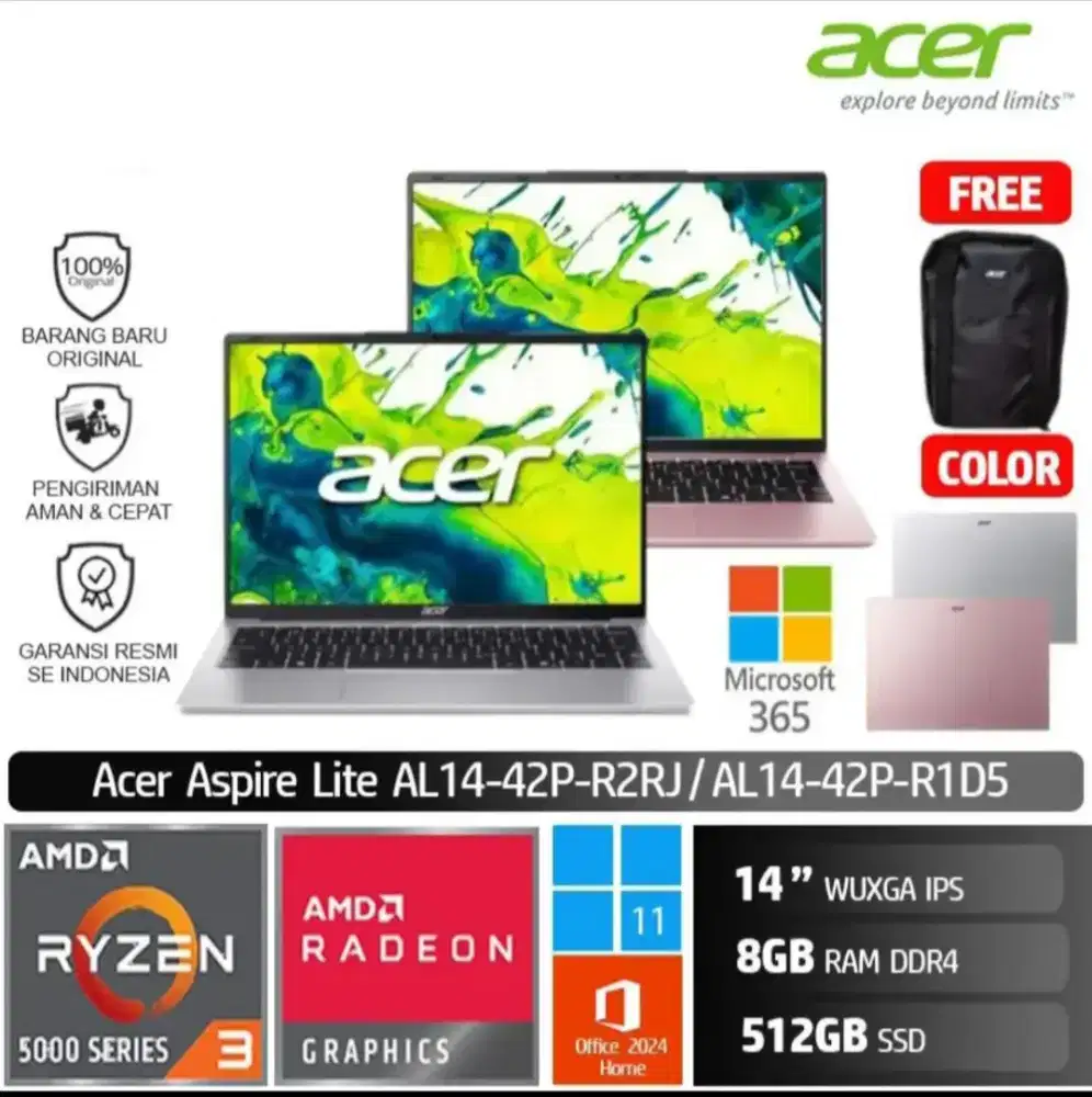ACER AL14-42P-R2RJ AMD Ryzen 3 8/512 / ASUS / HP / LENOVO / ADVAN