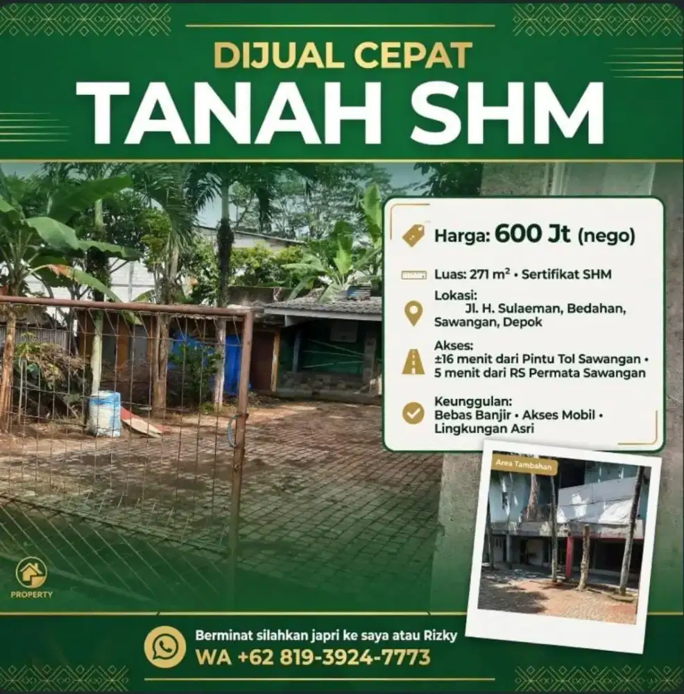 DIJUAL CEPAT TANAH