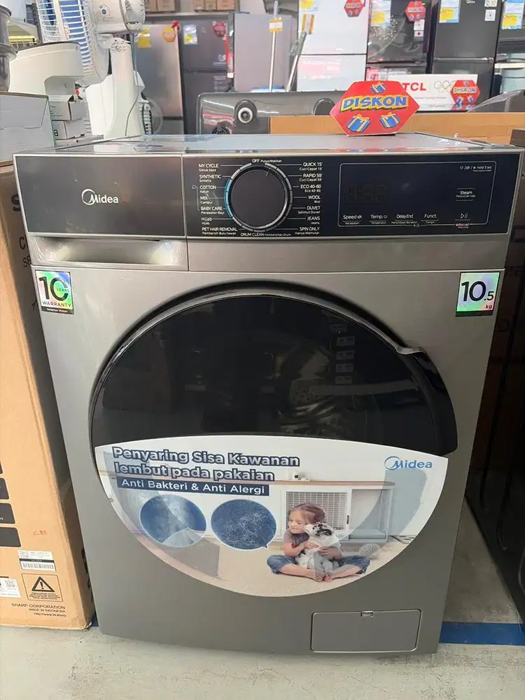 MESIN CUCI MIDEA 10.5 Kg