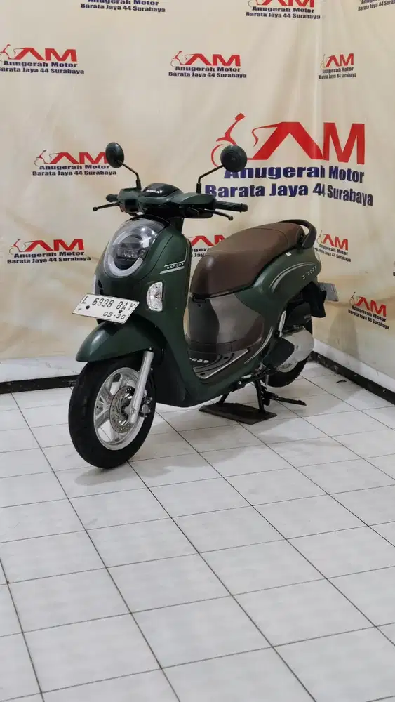Ready Km 10 Ribu Honda New Scoopy Stylish Tahun 2024 warna Hijau Doff