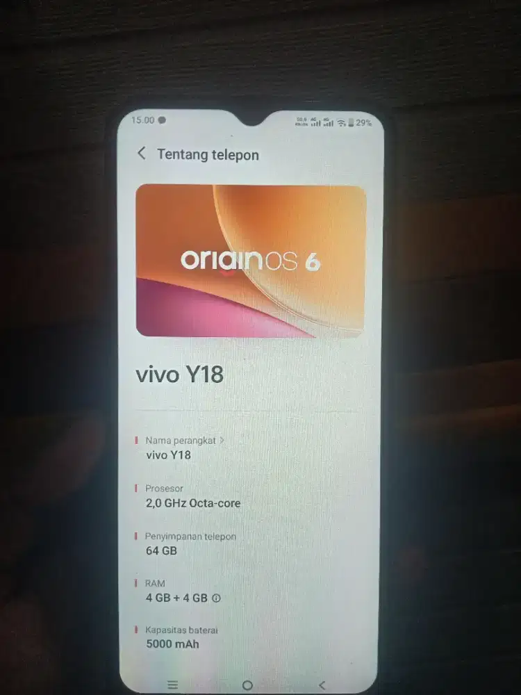 Vivo y18 4+4/64 GB original