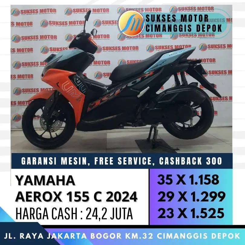 YAMAHA AEROX 155 C 2024 CASH KREDIT PROMO CASHBACK 300