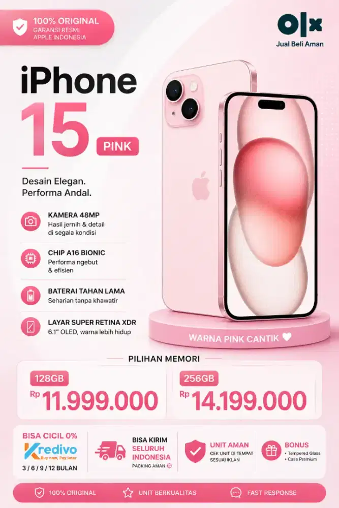 IPHONE 15 GARANSI RESMI APPLE