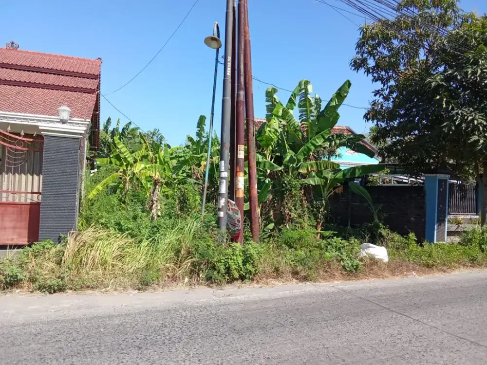 Dijual Tanah Pinggir Jalan daerah Pedurungan Semarang akses jalan lebar bisa kotainer tronton tanah rata padat siap bangun