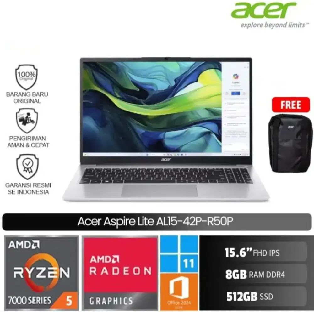 ACER AL15-42P-R50P AMD Ryzen 5 8/512 / ASUS / HP / LENOVO / ADVAN