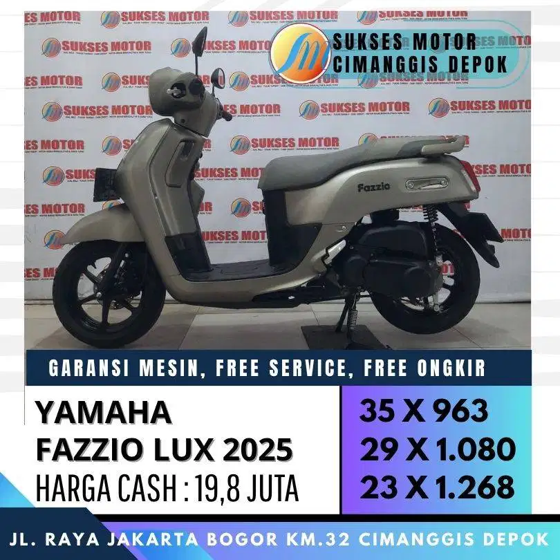 FAZZIO LUX 2025 KM LOW LIKE NEW KREDIT DP 900