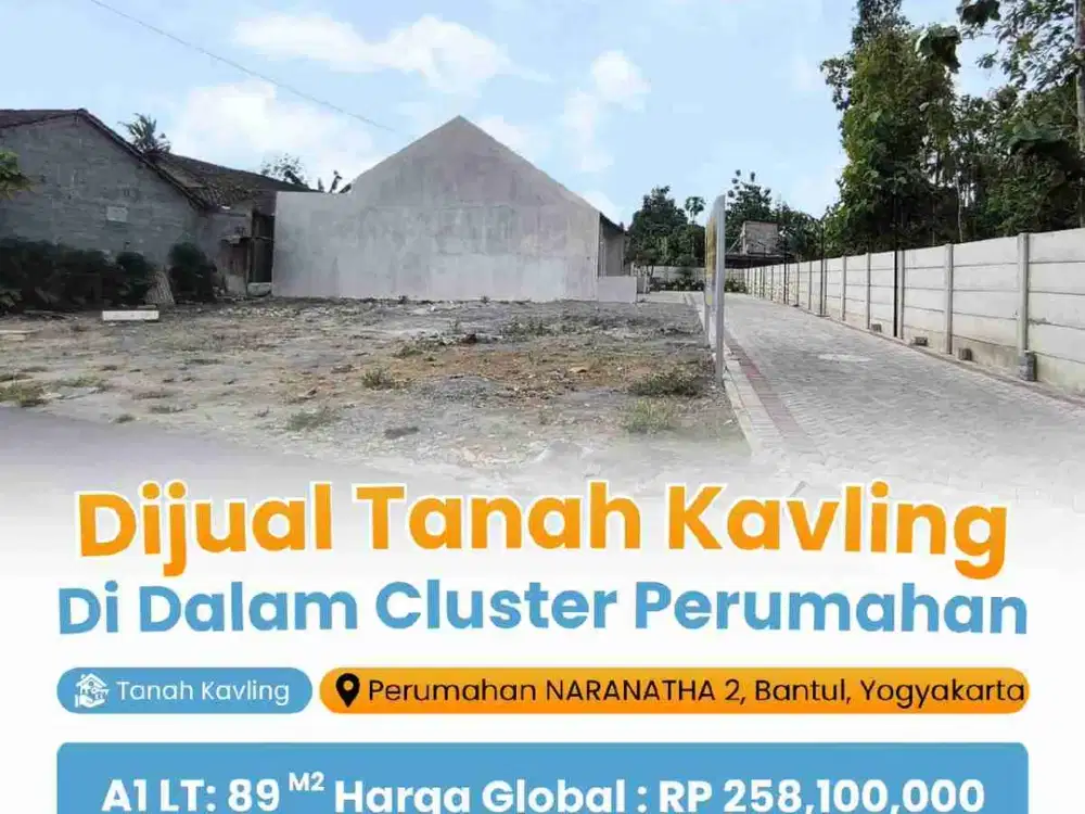 Dijual Tanah Kavling di Pusat Kota Bantul Yogyakarta
