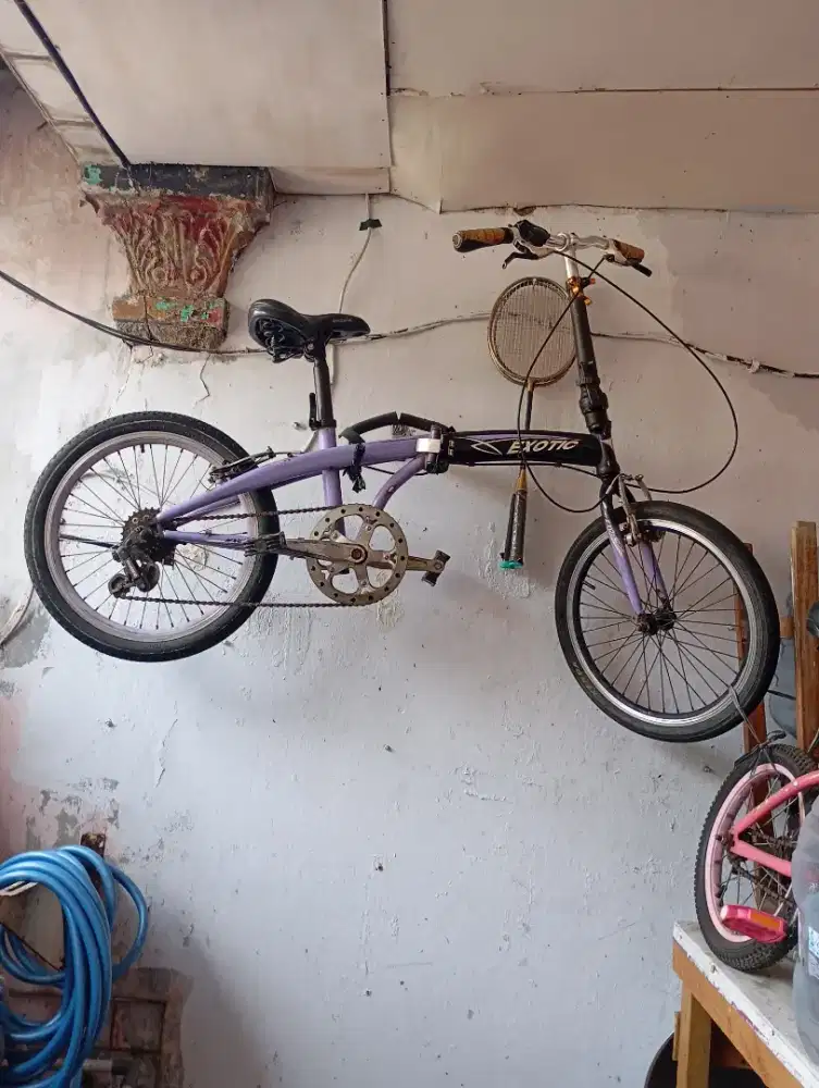 Sepeda lipat exotic 20 inc 6 speed jual apa adanya aja om murmer
