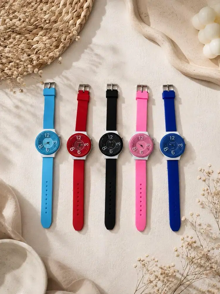 Jam tangan watch silikon karet anak remaja dewasa laki laki perempuan