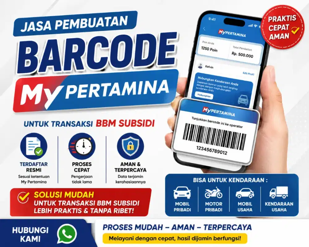 JASA PEMBUATAN BARCODE MyPERTAMINA
