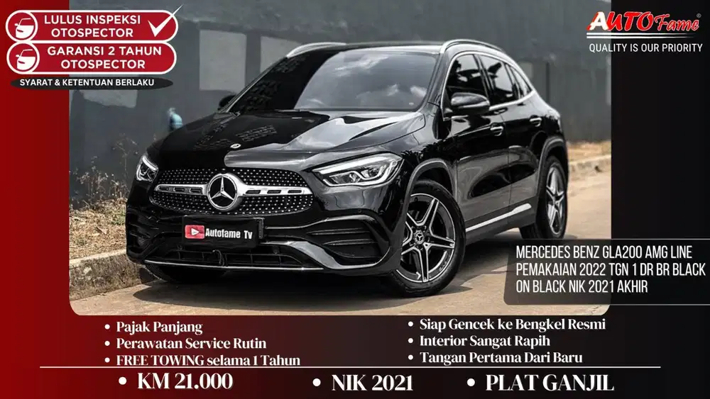 KM21RB Mercedes Benz GLA200 AMG Line TGN 1 DR BR Black NIK 2021