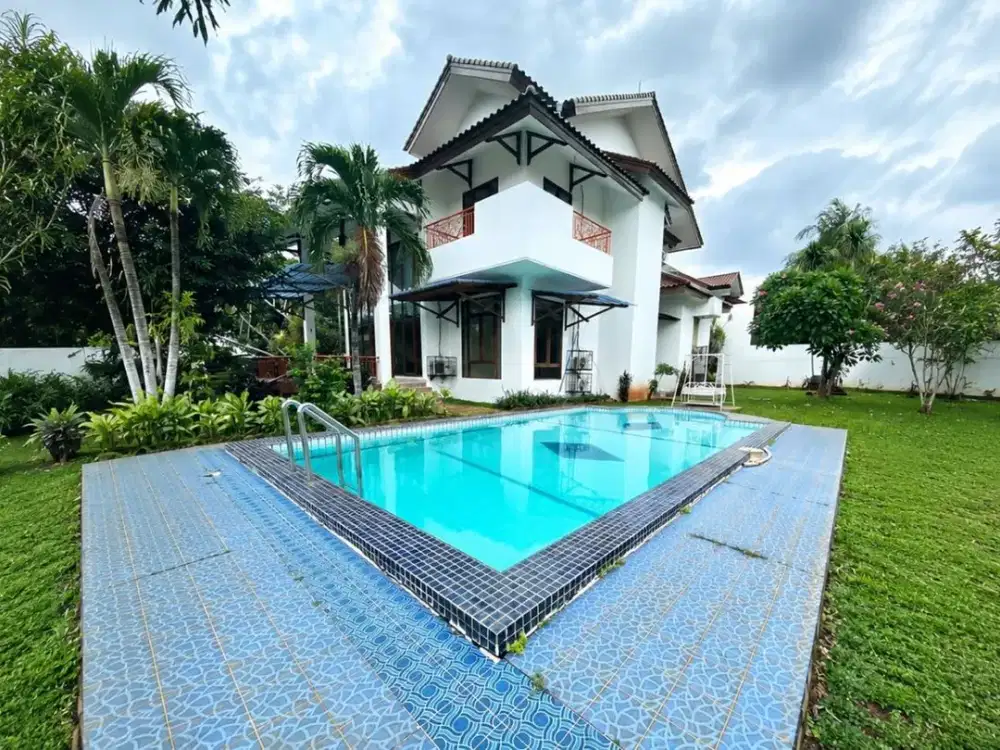 DISEWAKAN RUMAH MEWAH DENGAN PRIVATE POOL COCOK UNTUK KANTOR DI BANGKA JAKARTA SELATAN