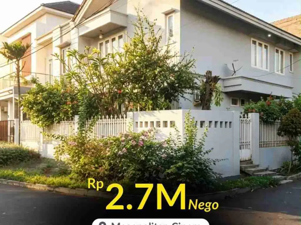 Dijual MURAH  Rumah HOEK 2 Lt di Megapolitan Cinere - Depok
