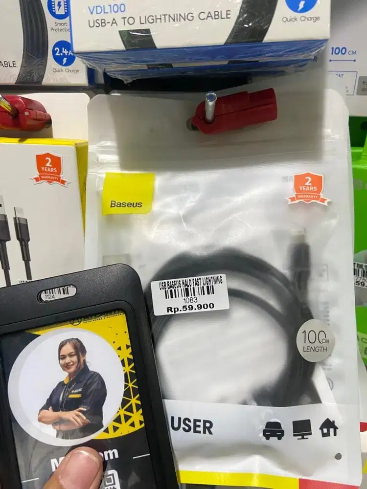 USB BASEUS HALO FAST LIGHTNING ATLANTIS DAHSYAT