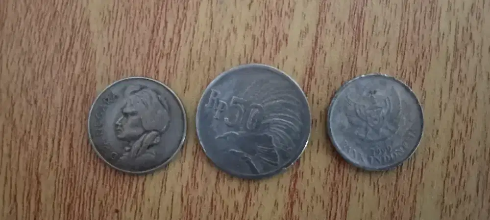 Koin 50an sen uang kolektor uang unik